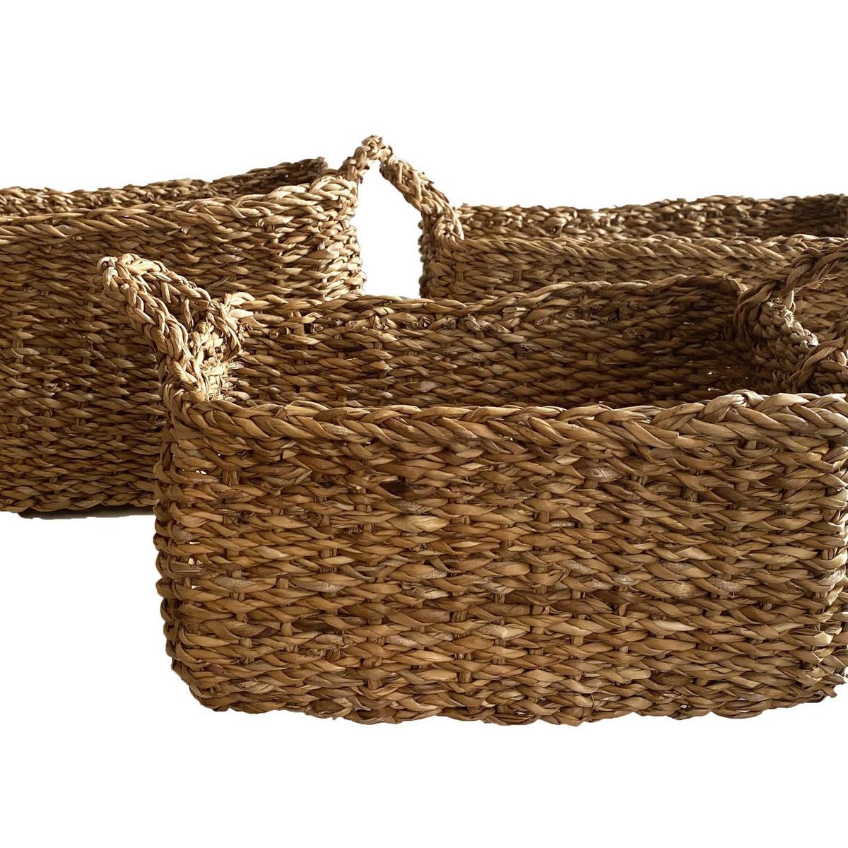 DECOGREEN - Set de 2 Cestos Rectangular Mumbai M 34x25x16 y L 40x30x18 cm