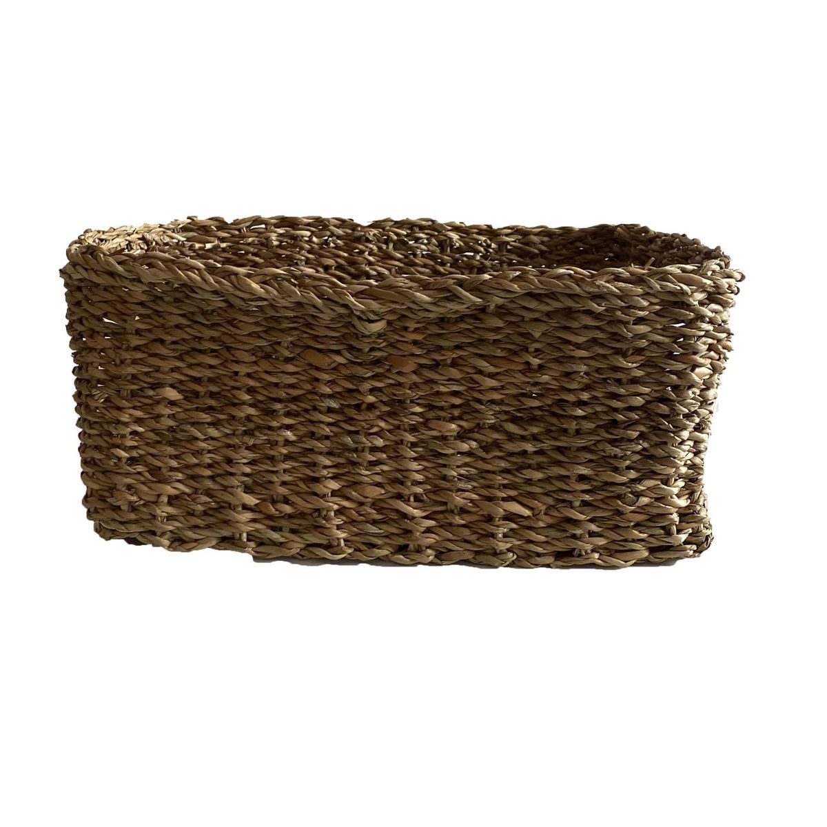 DECOGREEN - Cesto Rectangular Ganjes M 34x25x16 cm, Hecho de Seagrass, Bangladesh