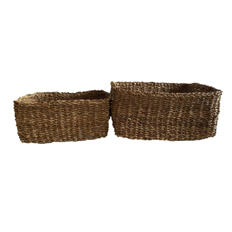 Set De 2 Cestos Rectangular Ganjes M 34X25X16 Y L 40X30X18 Cm