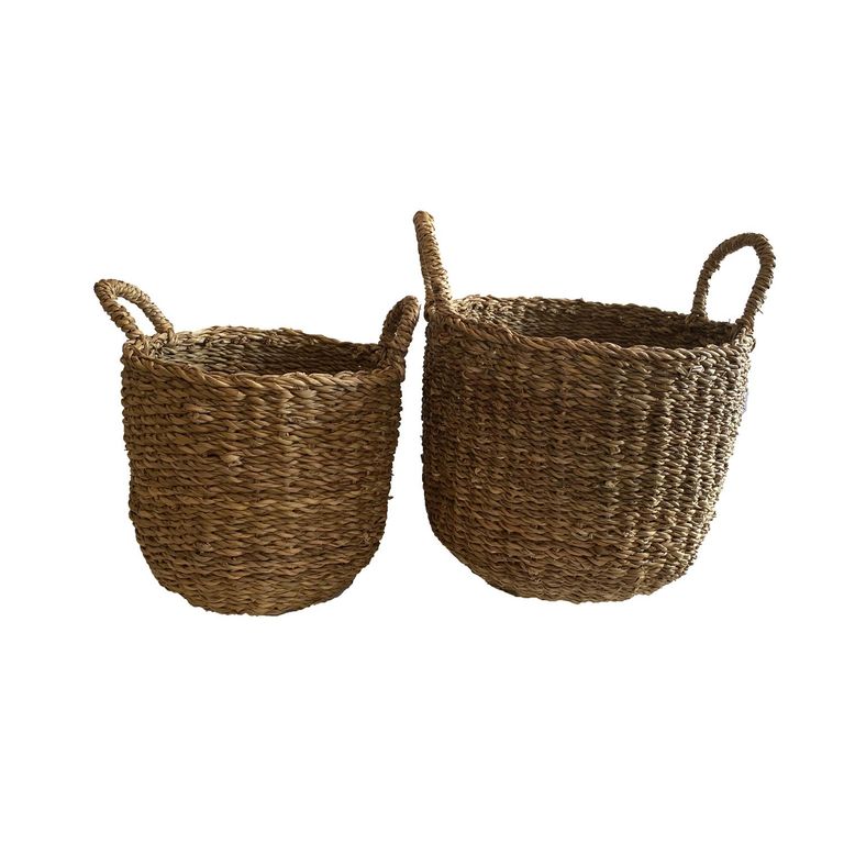 Set De 2 Cestos Organizadores Delhi Decorativos Hogar