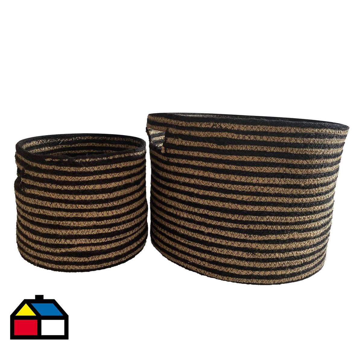 DECOGREEN - Set de 2 Cestos Calcuta S 23x20 cm y L 32x24 cm