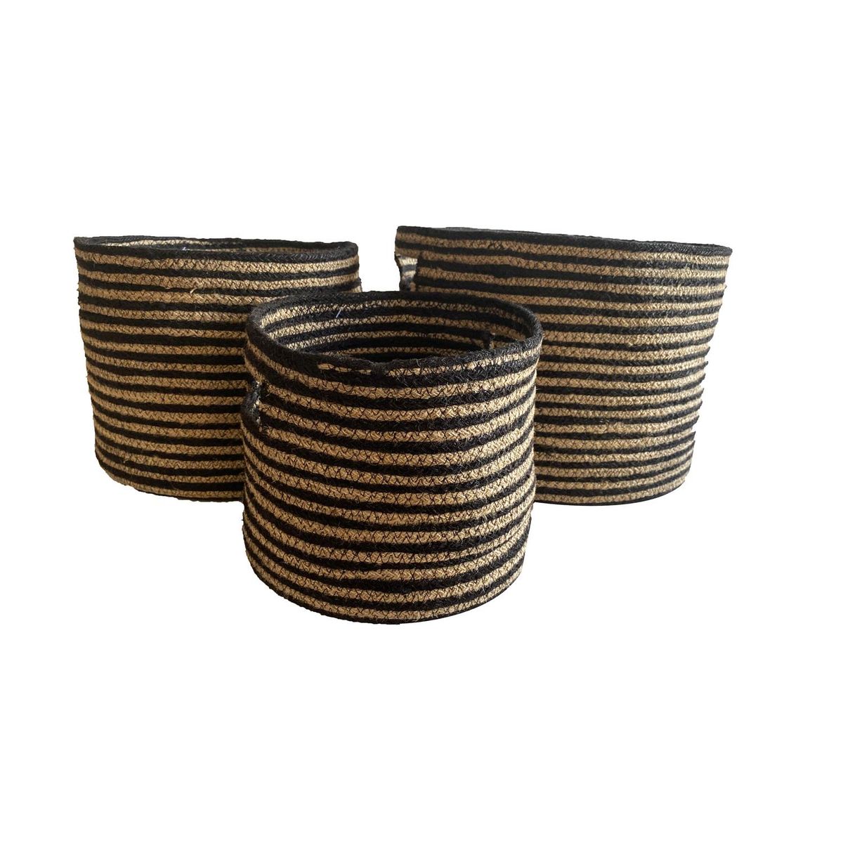 DECOGREEN - Set de 3 Cestos Calcuta S 23x20, M 27x24 cm y L 32x25 cm