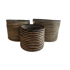 DECOGREEN - Set 3 Cestos Decorativos Calcuta Tamaños S M L