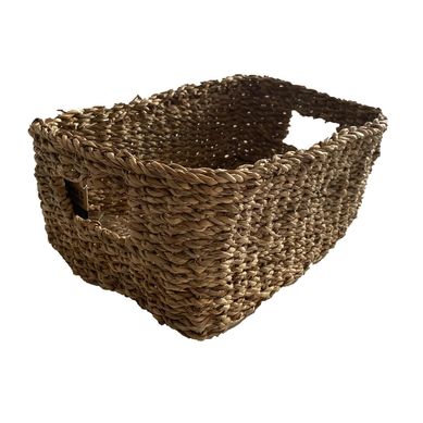 Cesto Rectangular Ganjes S 30x20x14 cm, Hecho de Seagrass, Bangladesh