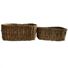 DECOGREEN - Set De 2 Cestos Rectangulares Organizadores Ganjes