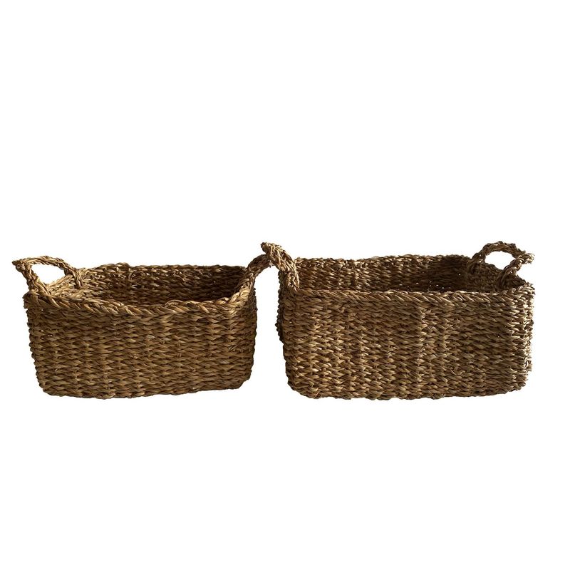 DECOGREEN - Set de 2 Cestos Rectangular Mumbai S 30x20x14 y M 34x25x16 cm