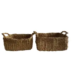 DECOGREEN - Set de 2 Cestos Rectangular Mumbai S 30x20x14 y M 34x25x16 cm