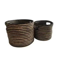 DECOGREEN - Set De 2 Cestos Decorativos Calcuta 23X20 Cm Y 27X22