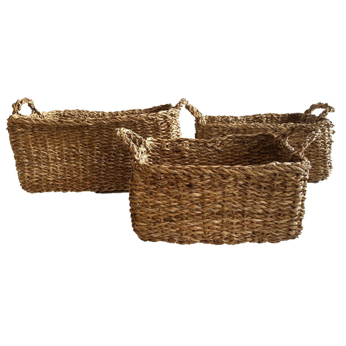 DECOGREEN - Set 3 Cestos Rectangular Mumbai S 30x20x14, M 34x25x16 y L 40x30x18 cm