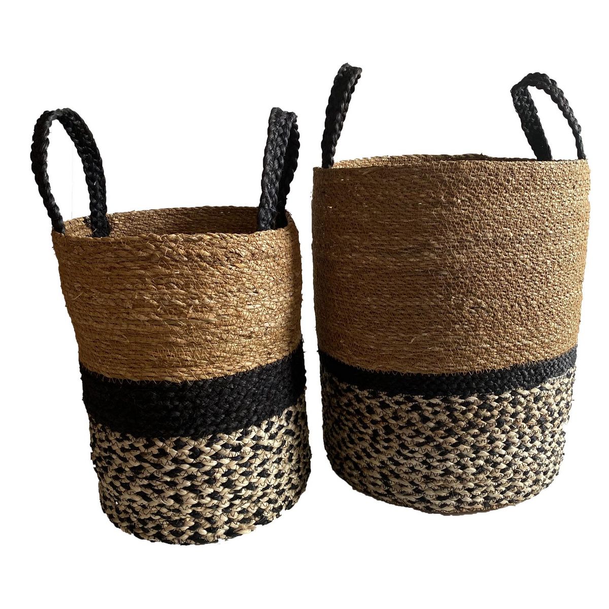 DECOGREEN - Set de 2 Cestos Bengala S 34x22 y L 45x33 cm