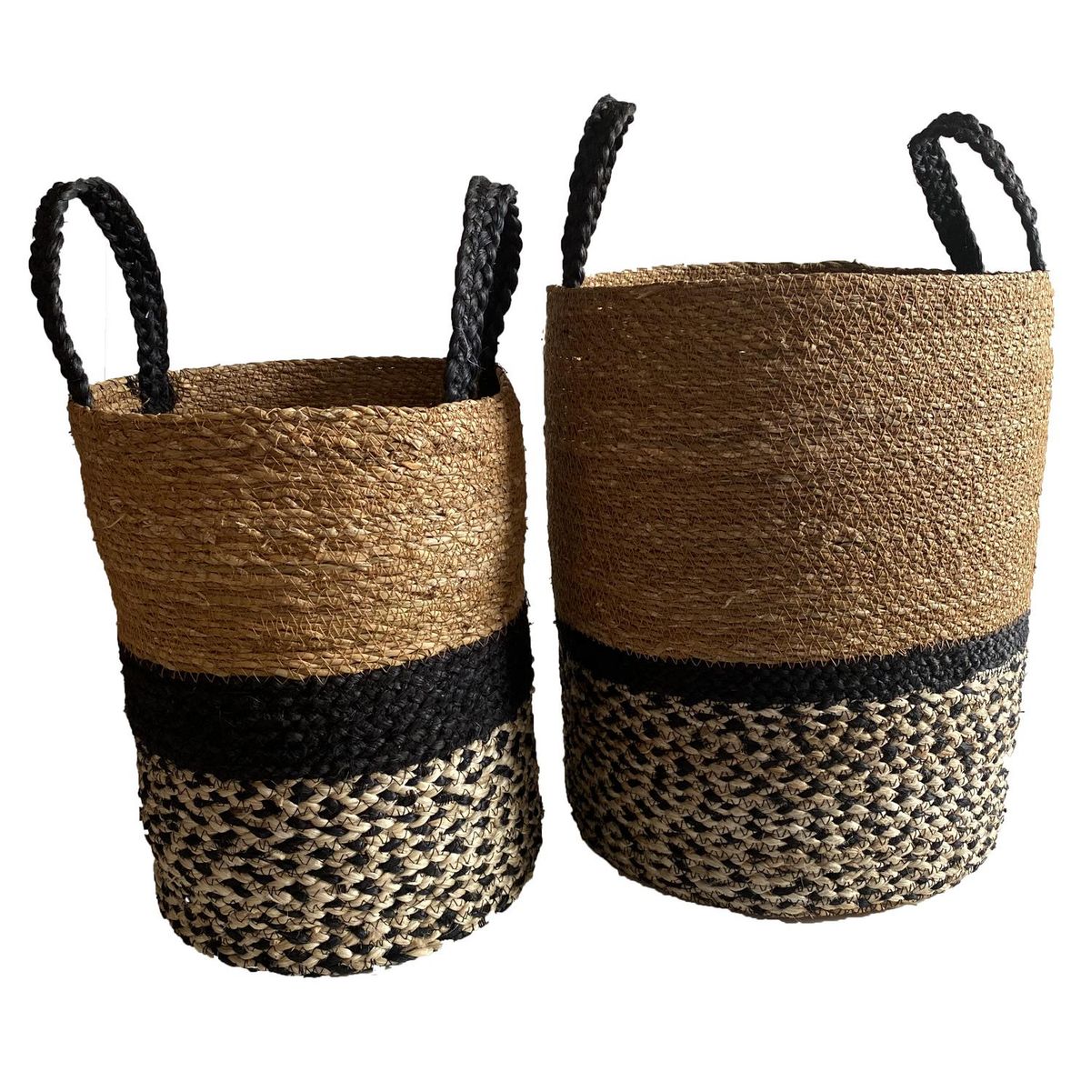 DECOGREEN - Set de 2 Cestos Bengala S 34x22 y M 38x28cm