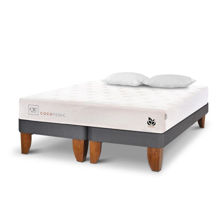 Cama 2 plazas Europea Cocopedic Gris