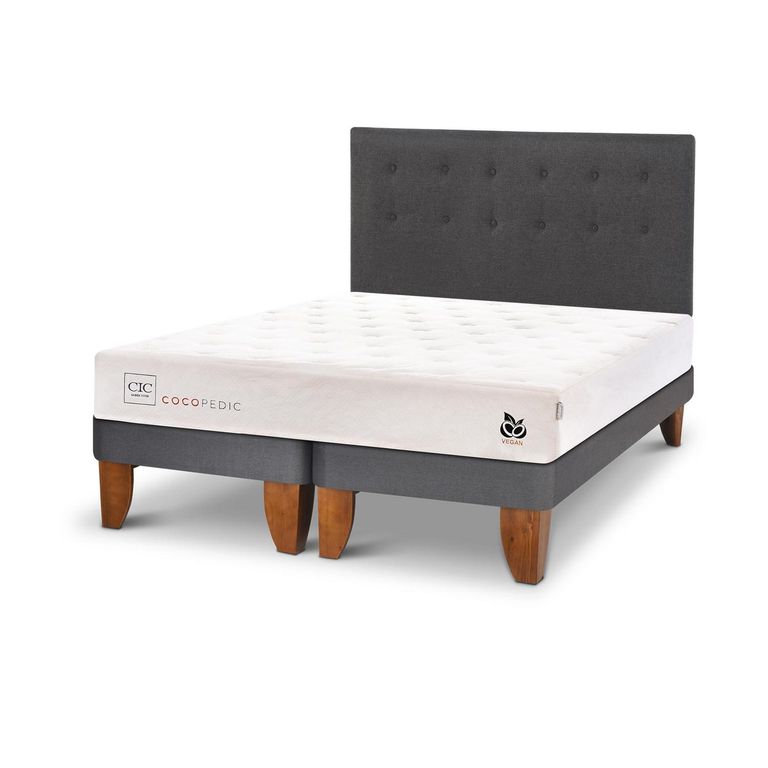 Cama Europea Cocopedic 2 Plazas + Muebles