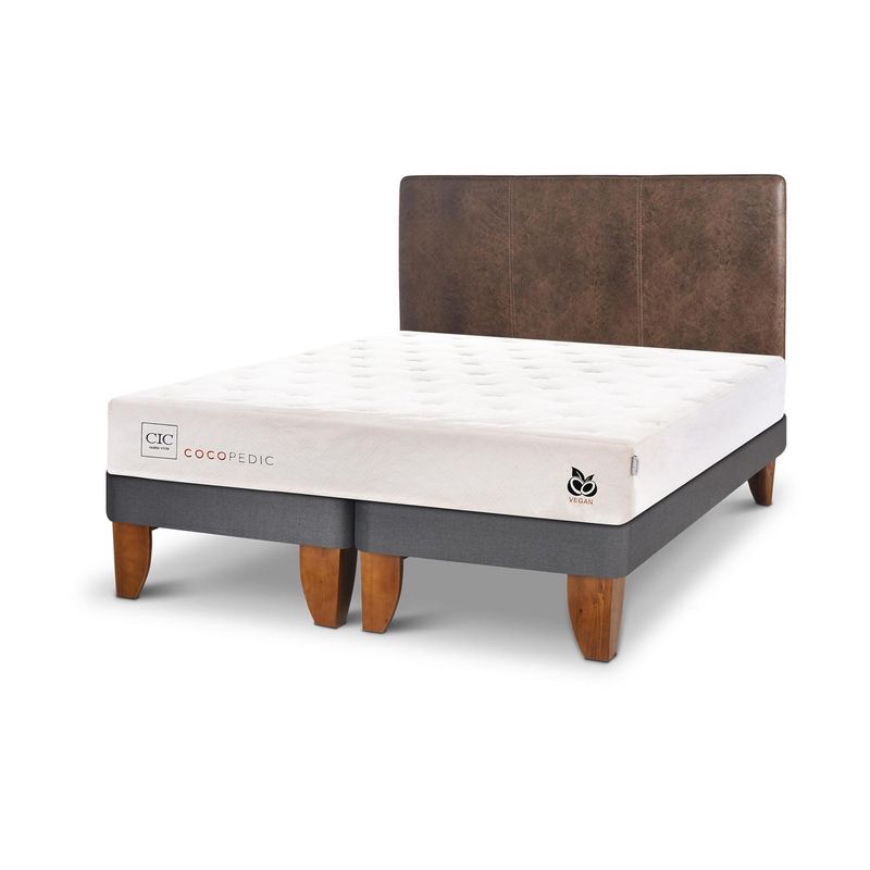 CIC - Cama europea Cocopedic 2 plazas  + Muebles