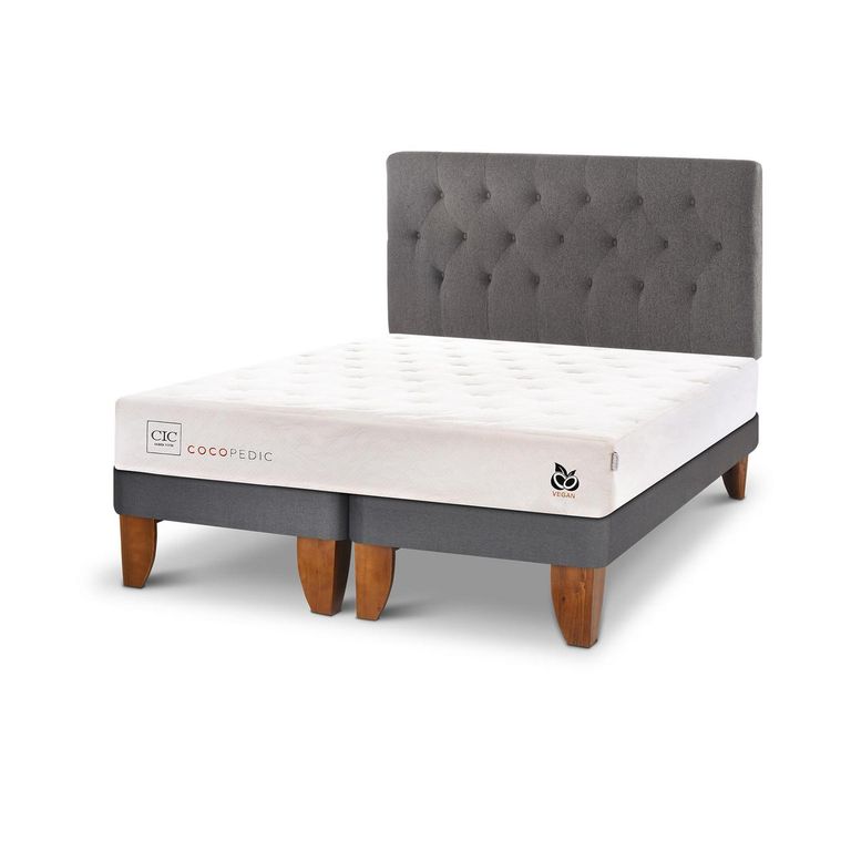 Cama Europea Cocopedic 2 Plazas + Muebles
