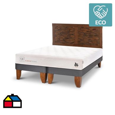 Cama europea Cocopedic 2 plazas  + Muebles
