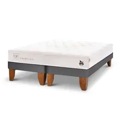 CIC - Cama Europea 2 plazas base dividida blanco