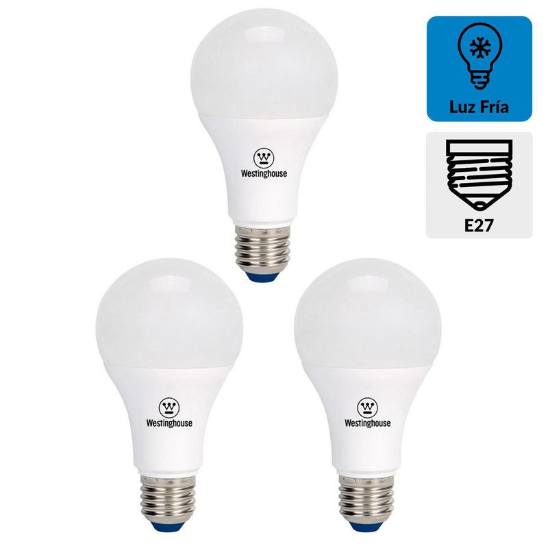 BP ILUMINACION - Pack 3 Ampolletas Led Bola 7 W E27 600 lm Luz Fría