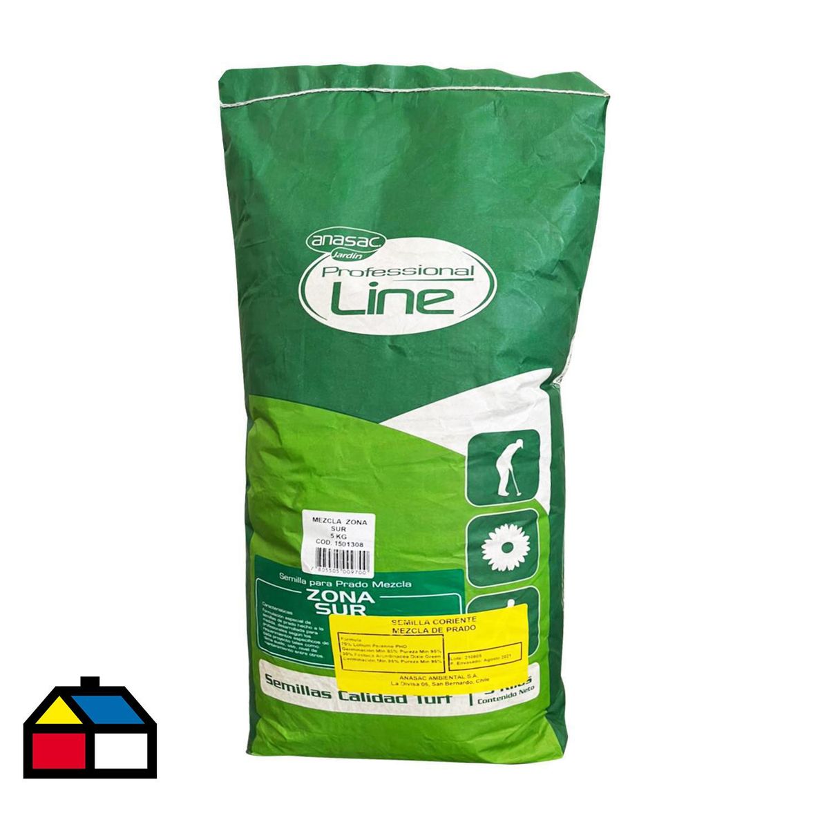 ANASAC - Semilla de Pasto Mezcla Profesional Zona Sur 5 kg Bolsa