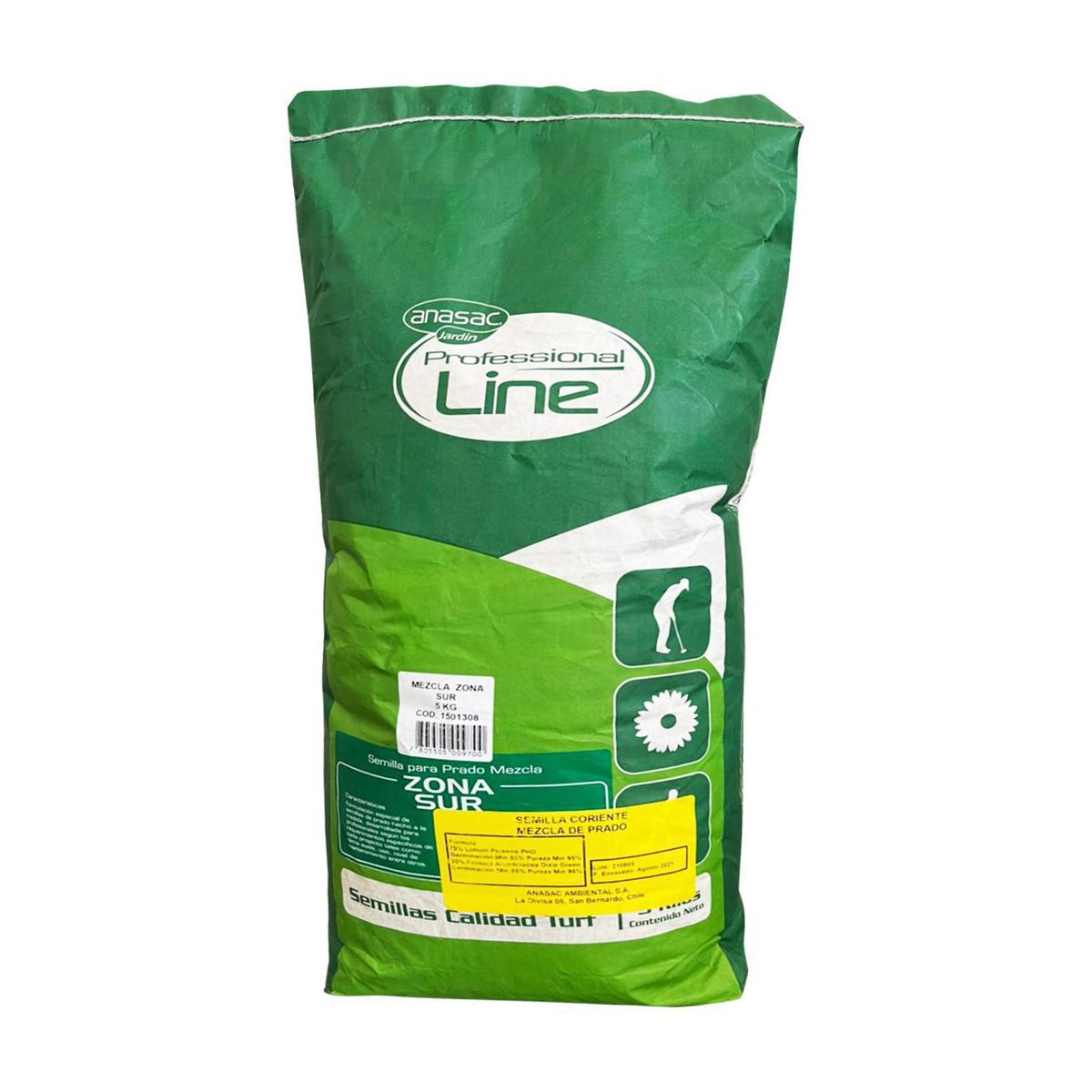 ANASAC - Semilla de Pasto Mezcla Profesional Zona Sur 5 kg Bolsa