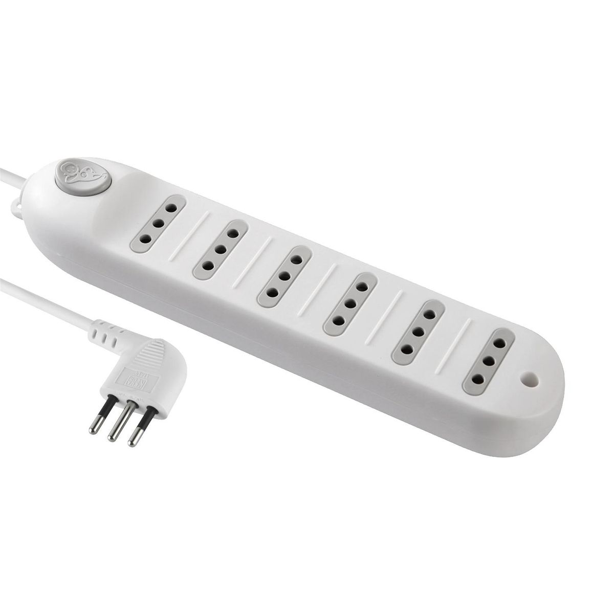 ELECTRALINE - Alargador con Switch 6 Toma(s) 3 m Blanco