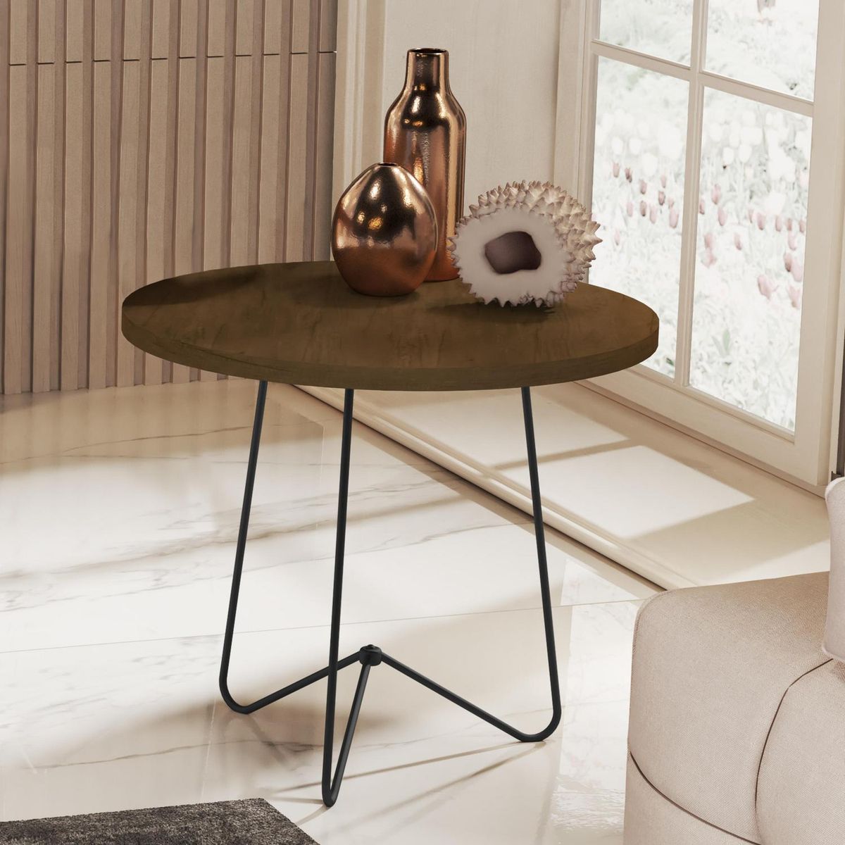 BE DESIGN - Mesa lateral alta Be canela