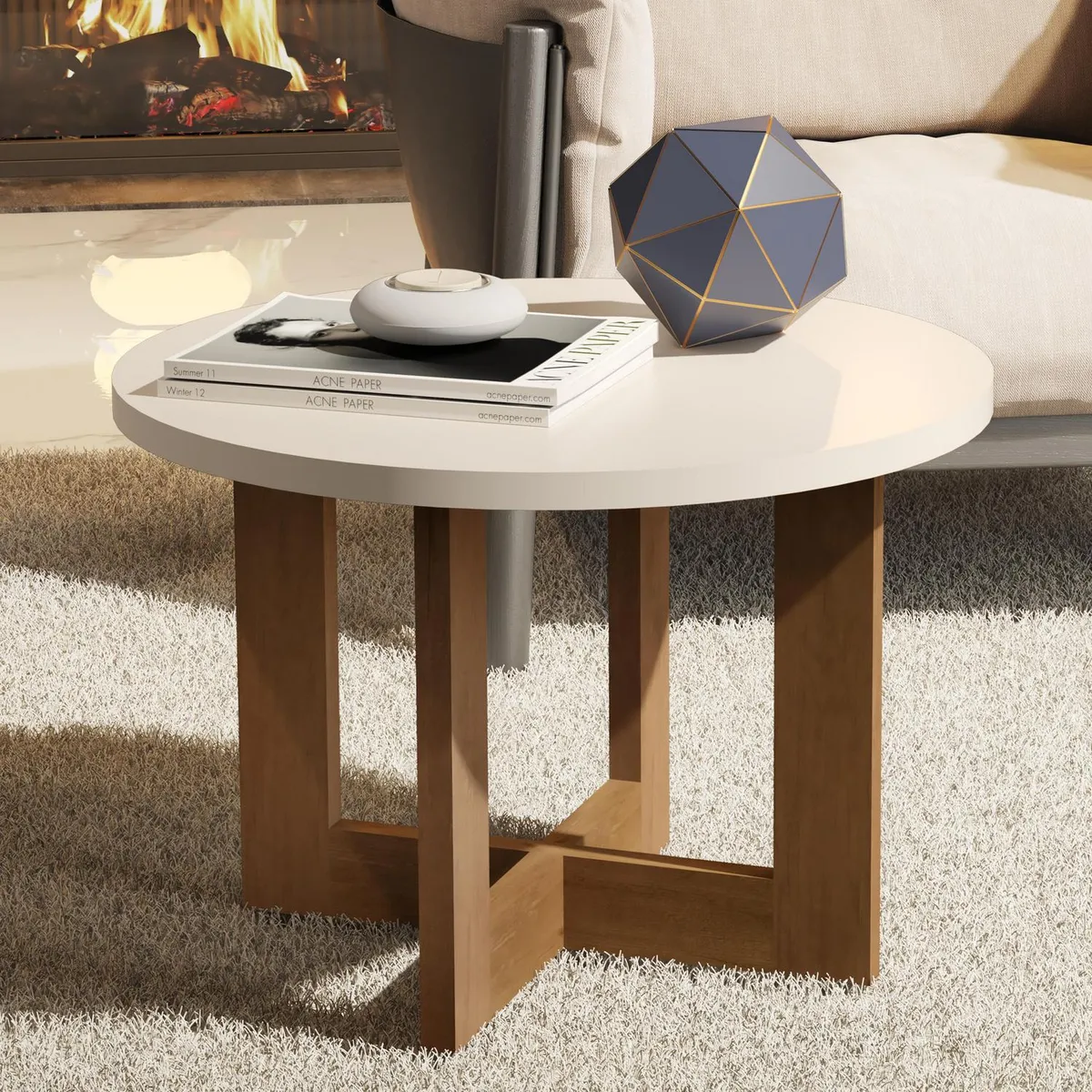 BE DESIGN - Mesa de centro redonda Be perla