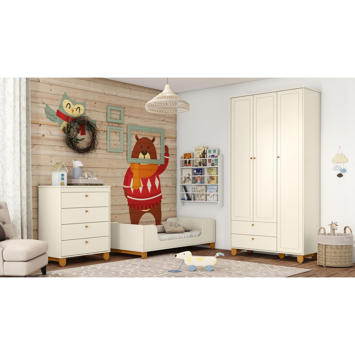 KIDSCOOL - Mini Cama Infantil Zupi Beige