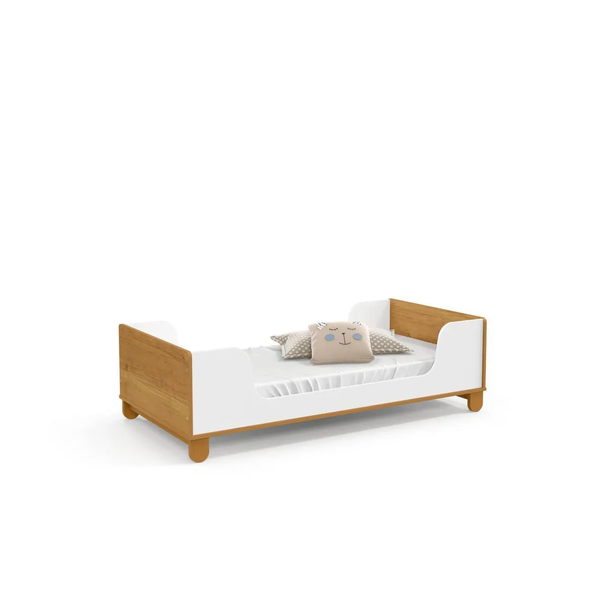 KIDSCOOL - Mini Cama Infantil Zupi Blanco caramelo