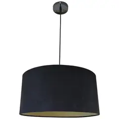 CONCEPT - Lámpara de colgar Onix negro/dorado E27