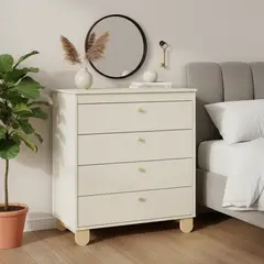 KIDSCOOL - Cómoda 4 Cajón(es) Zupi 77x93x46 cm Beige
