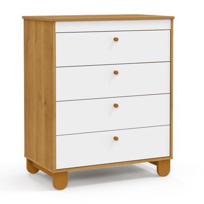 Imagen 2 del producto Cómoda 4 Cajón(es) Zupi 77x93x46 cm Blanco/Caramelo