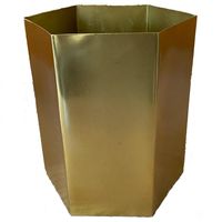 Macetero Octogonal de Metal 13.2x12.4 cm Dorado