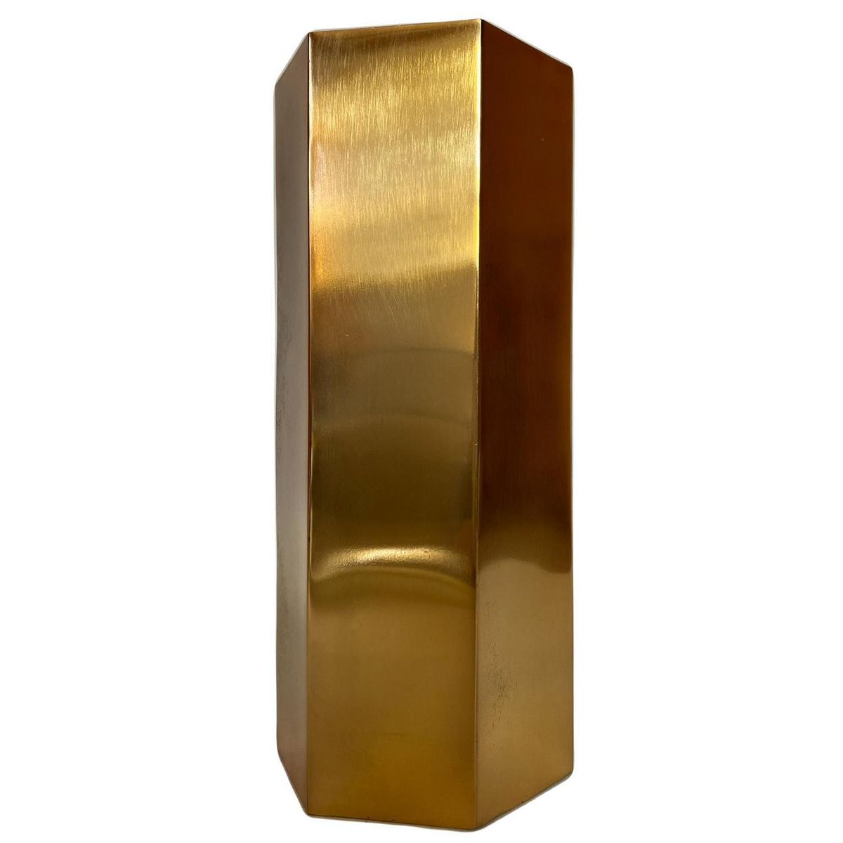 DECOGREEN - Macetero Octogonal de Metal 15.75x12.4 Dorado