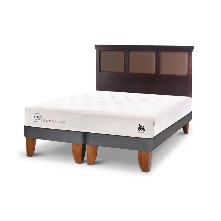 Cama Europea Cocopedic 2 Plazas + Muebles