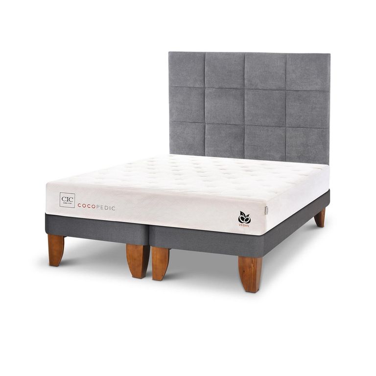 Cama Europea Cocopedic 2 Plazas + Muebles