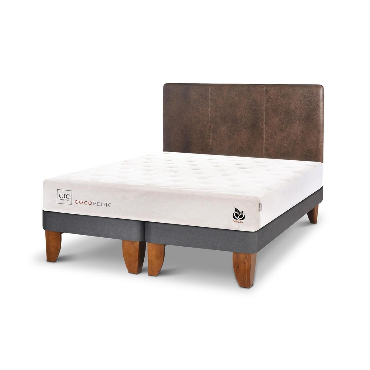 CIC - Cama europea Cocopedic King + Muebles