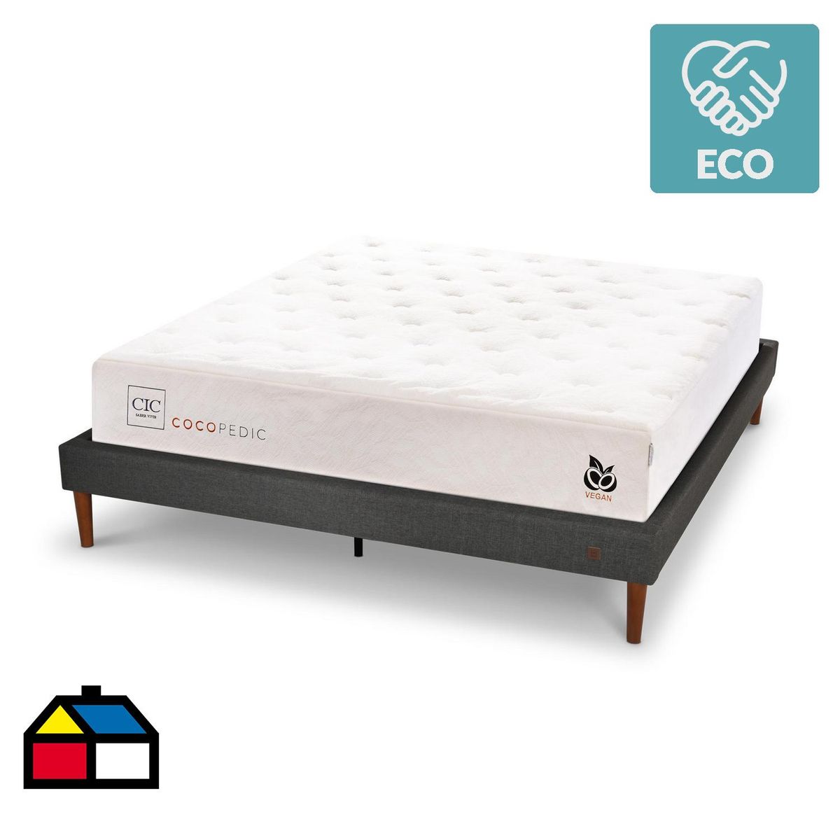 CIC - Cama 2 plazas Europea Cocopedic Blanco