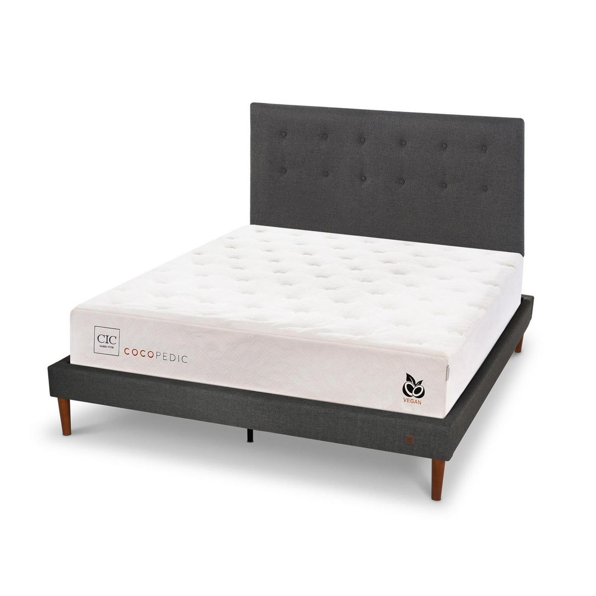 CIC - Cama europea Cocopedic 2 plazas + Muebles