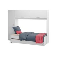 Bicama Multifuncional Especial con Ropero Blanco