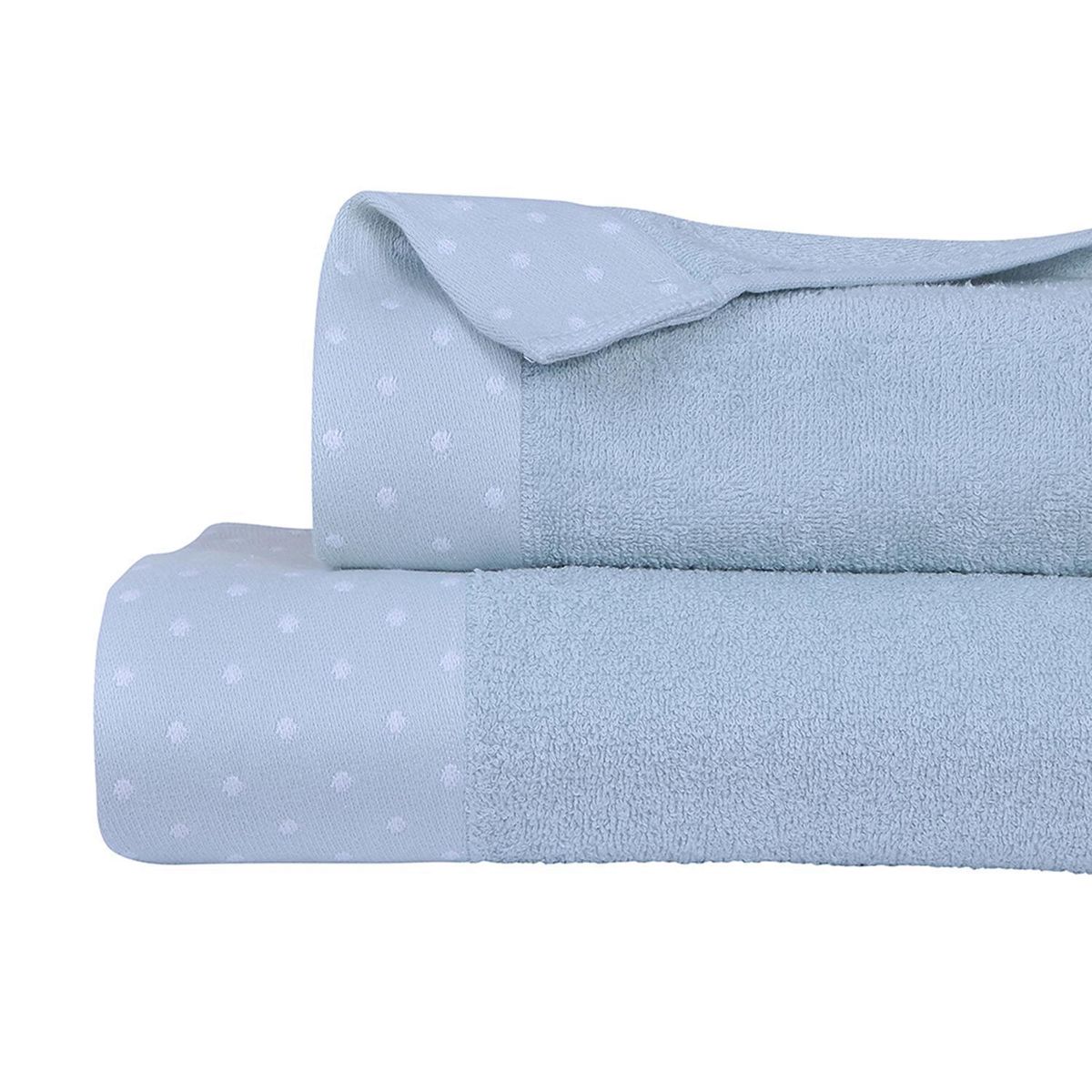 MASHINI - Set de 2 Toallas Verano 250 gr Algodón 70x140 cm Celeste