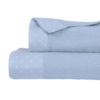 Set de 2 Toallas Verano 250 gr Algodón 70x140 cm Celeste