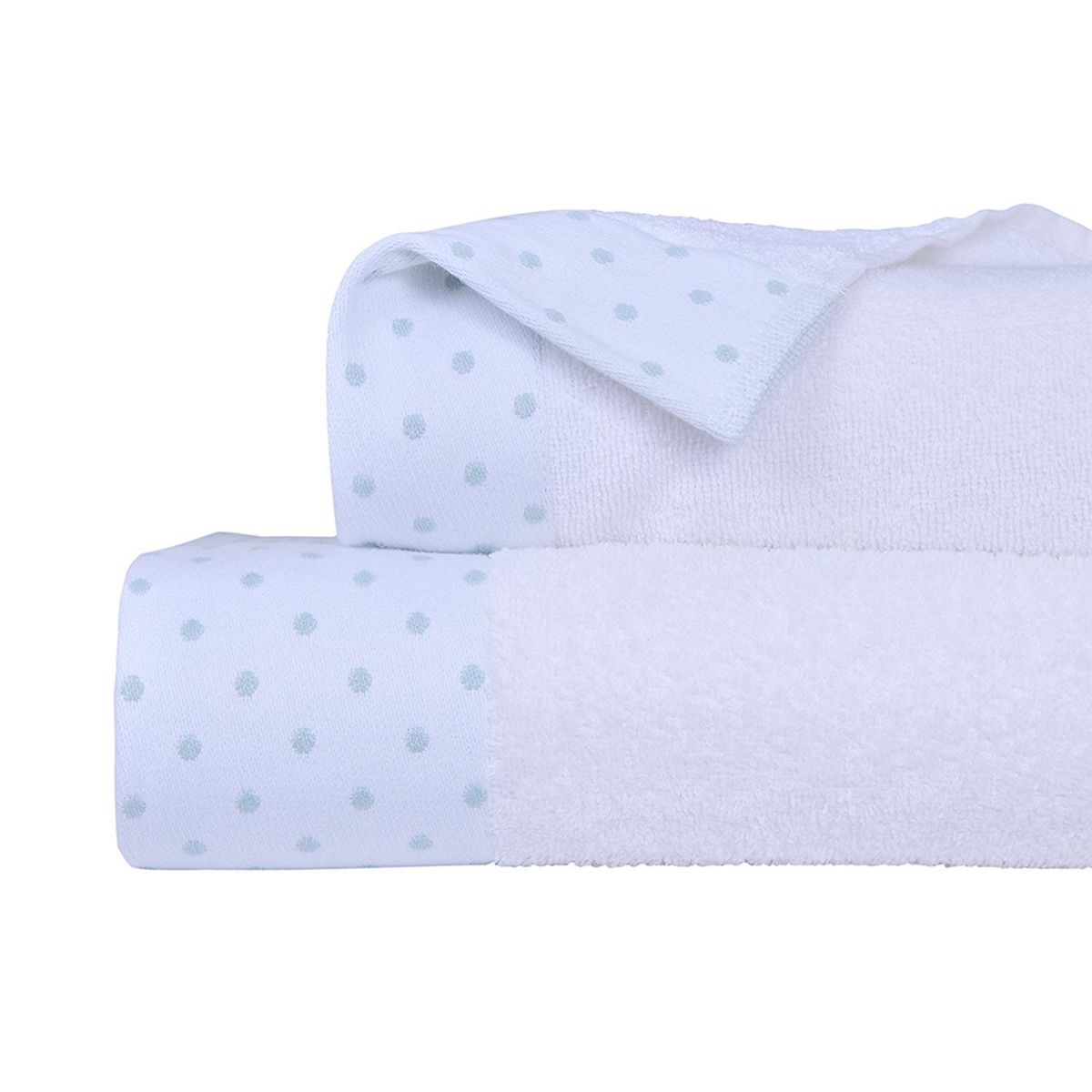 MASHINI - Set de 2 Toallas Verano 250 gr Algodón 70x140 cm Blanco