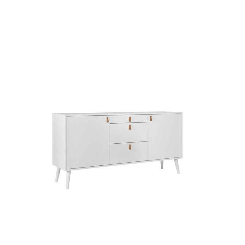 AR DESIGN - Buffet 2 puertas 3 cajones blanco 150x75x40 cm