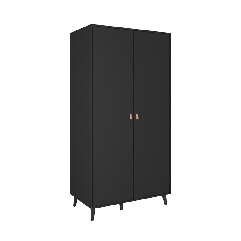 AR DESIGN - Clóset 2 Puerta(s) 4 Repisa(s) 102xx59 cm Negro