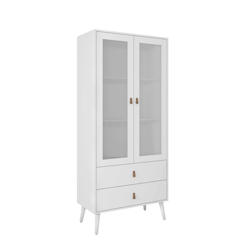 AR DESIGN - Gabinete 2 puertas 2 cajones blanco 80x179x40 cm