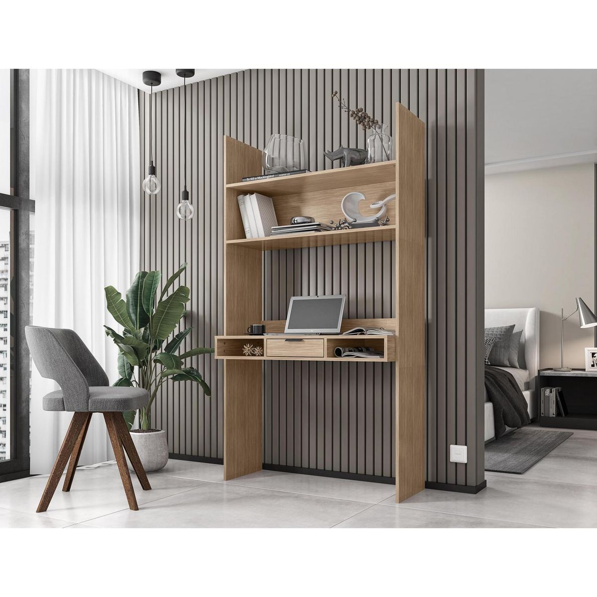 AR DESIGN - Librero Madera 3 Nivel(es) 100x185x45 cm Madera