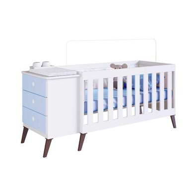 Cuna cajonera encanto celeste
