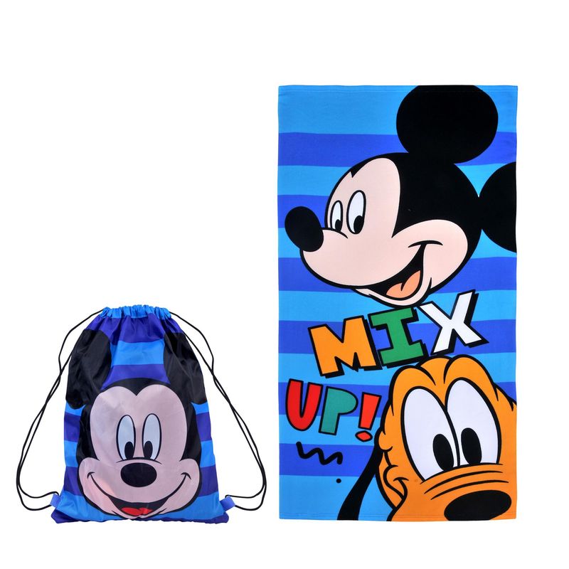 DISNEY - Toalla Playa con Bolso 350 gr Poliéster 70x140 cm Mickey