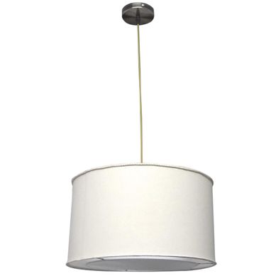 Lmpara de colgar Zuri Linen crudo E27